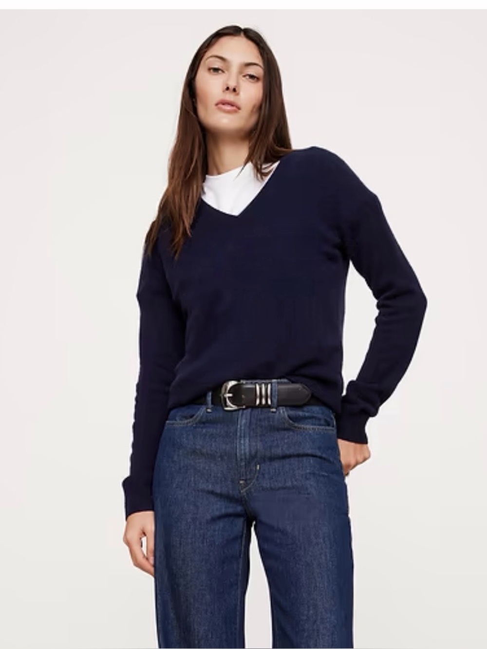NEW Banana Republic LIGHTWEIGHT CASHMERE V-NECK SWEATER, M